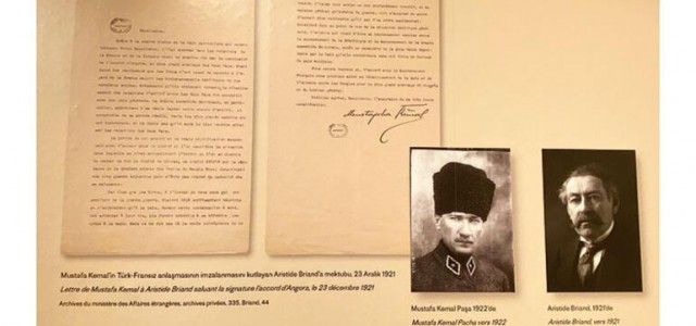 Atatürk’ün Fransa’ya yazdığı mektup sergilendi.